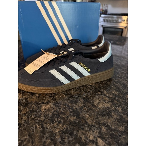 adidas Handball Spezial J Collegiate Navy Clear Sky IH8011 Shoes Sneaker Sz 7